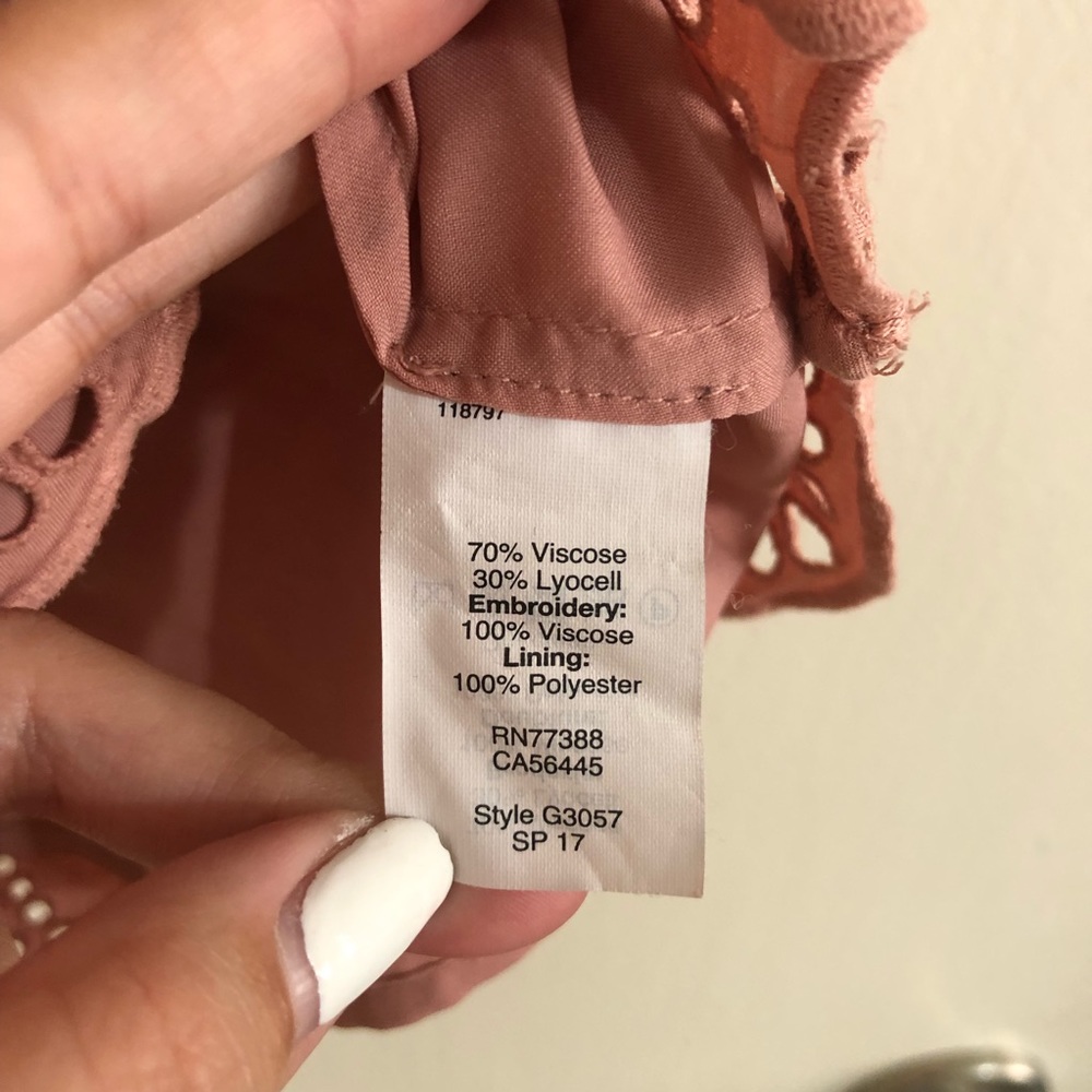 Madewell Off Shoulder Eyelet Dress In Clay - Picture 5 of 6